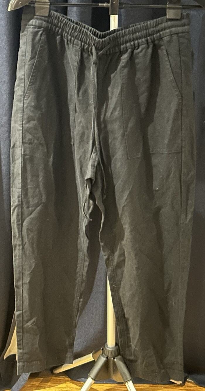 NWT J. Crew Black Linen Pants Women's size S